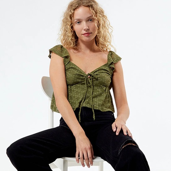 la hearts pacsun keyhole lace babydoll top - Picture 5 of 6